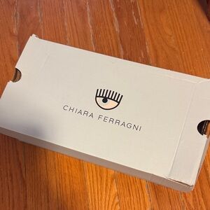 Chiara Ferragni White Shoewith Iconic Eye Logo